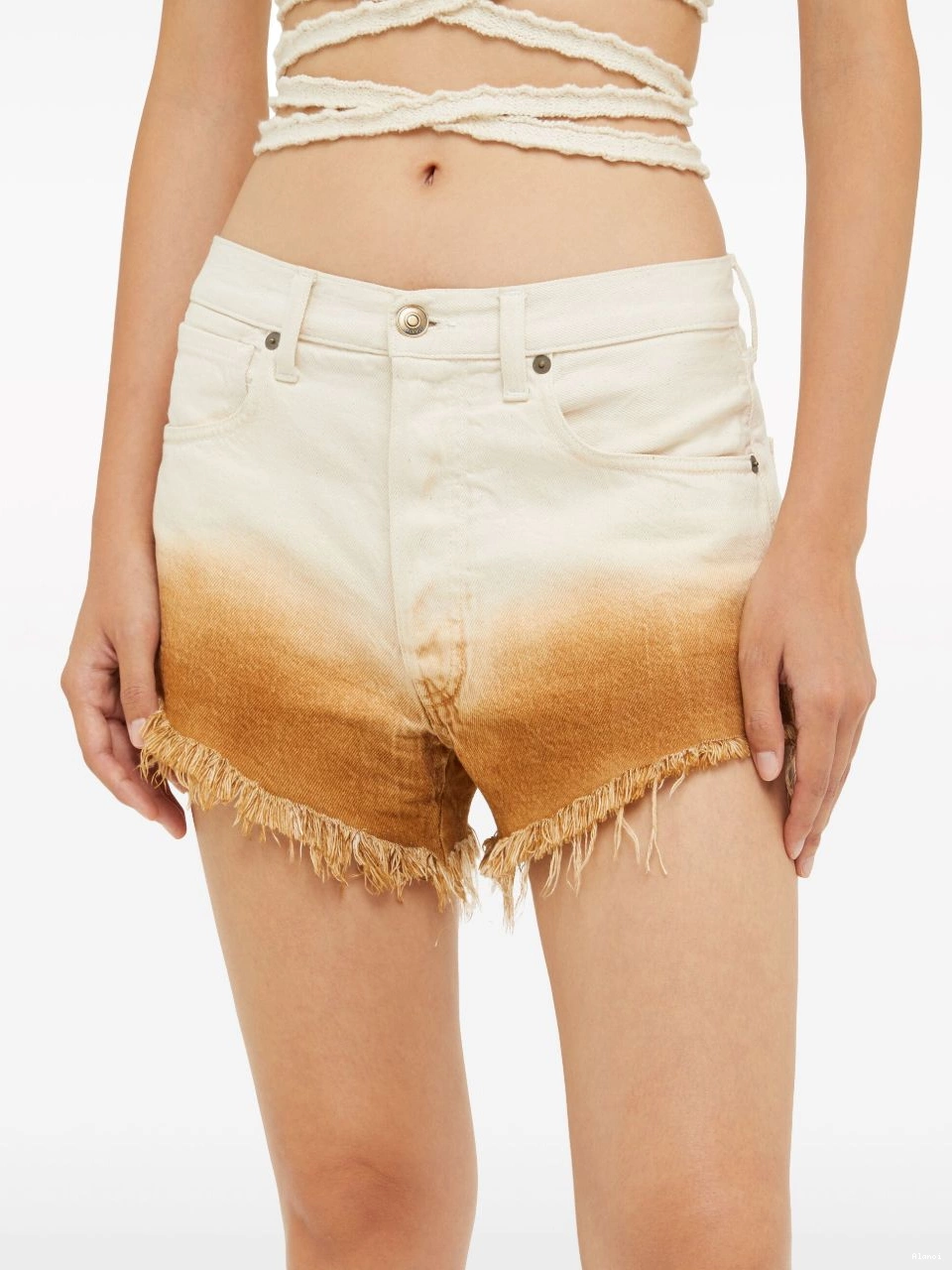 Cheap shorts Hues Alanui denim Women Bright gradient 0712